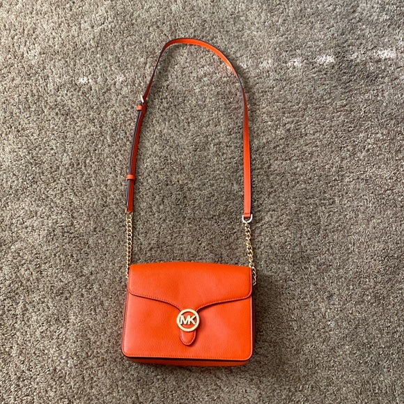 Michael Kors | Medium Orange Square Crossbody - Picture 1 of 13